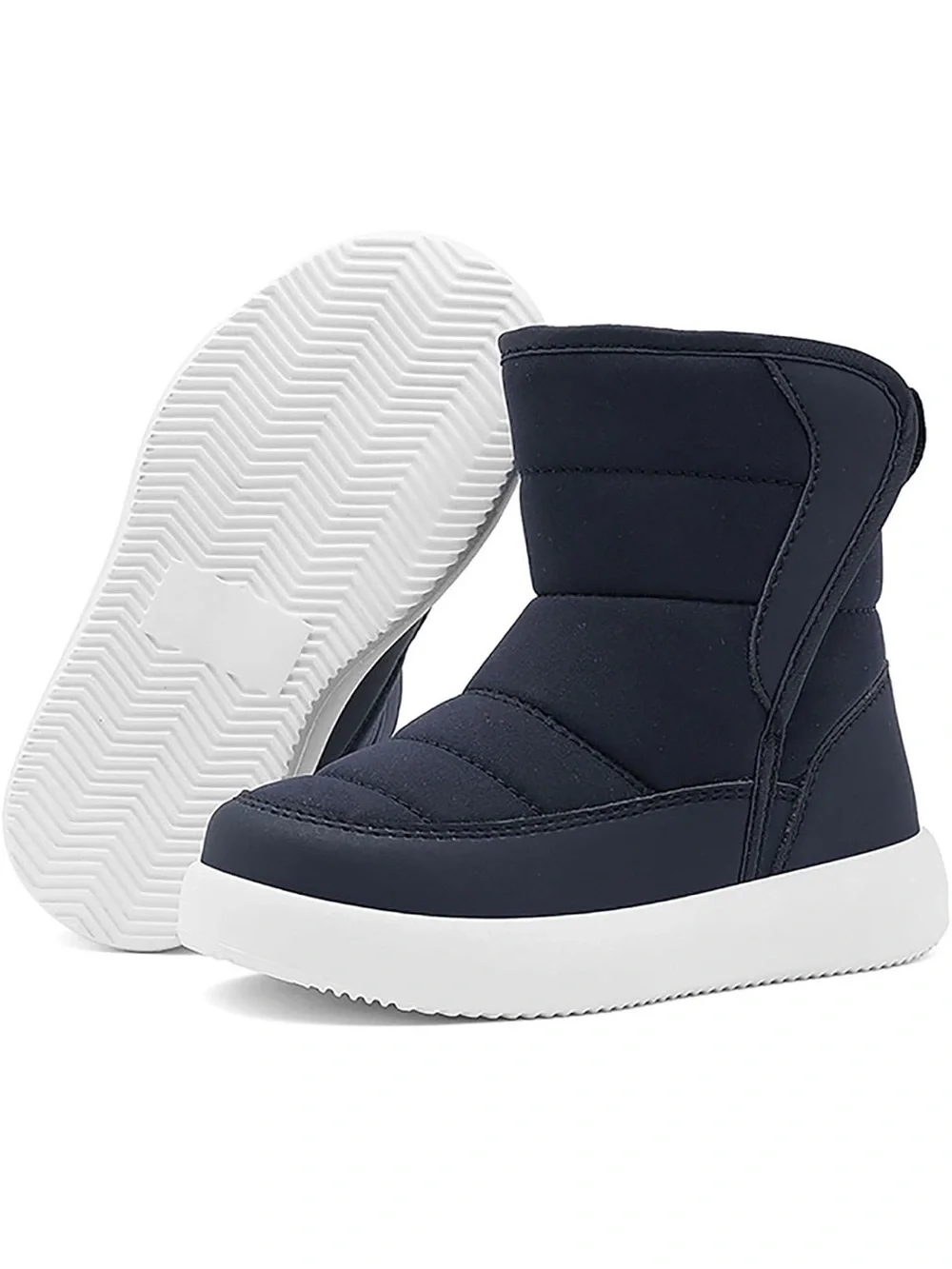 Kids Winter Boot - Navy Blue Slip-On 7 1234/1